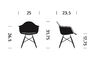 eames® dowel base armchair with seat pad - 5