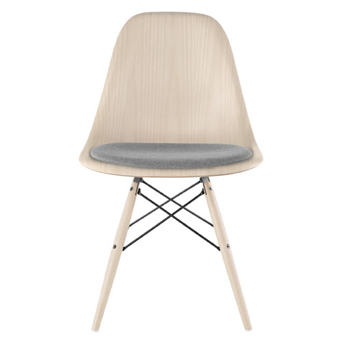 eames® dowel base wood side chair with seat pad  - Herman Miller