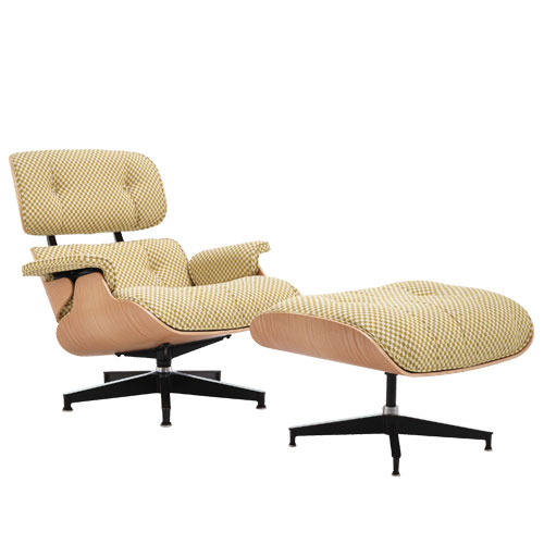 eames lounge chair & ottoman in fabric