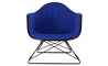 eames upholstered armchair with low wire base - 1