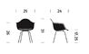 eames® upholstered armchair with 4 leg base - 9