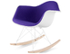 eames upholstered armchair with rocker base - 10