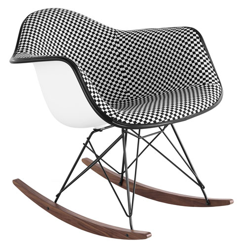 eames® upholstered armchair with rocker base  - Herman Miller