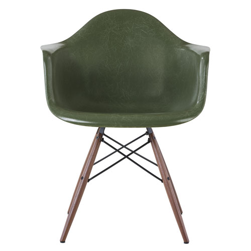 eames® molded fiberglass armchair with dowel base  - Herman Miller