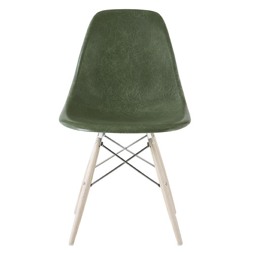 eames® molded fiberglass side chair with dowel base  - Herman Miller