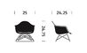 eames molded plastic armchair with low wire base - 7