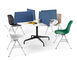 eames® molded plastic side chair with stacking base - 12
