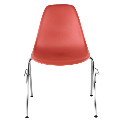 eames® molded plastic side chair with stacking base  - Herman Miller