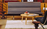 eames® molded plywood coffee table with wood base - 5