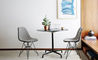 eames upholstered side chair with wire base - 7