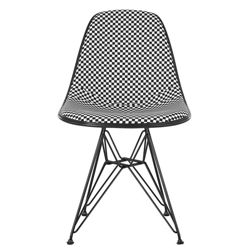 eames® upholstered side chair with wire base  - Herman Miller