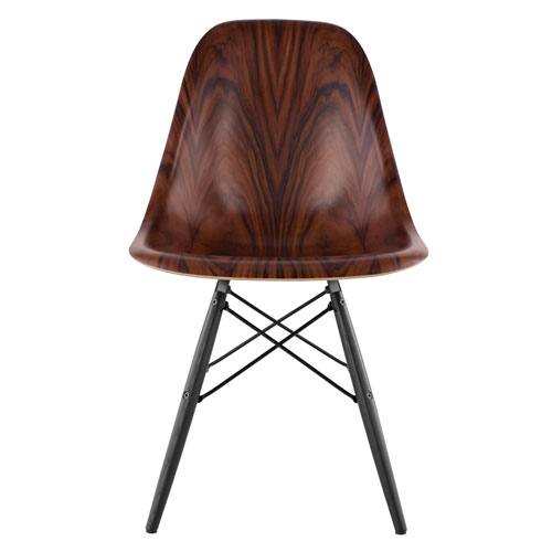 eames molded wood side chair with dowel base
