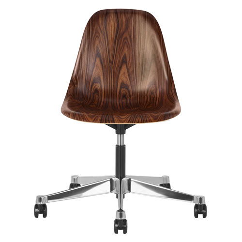 eames molded wood side chair with task base