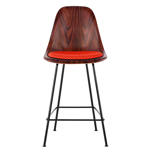 eames molded wood stool with seat pad
