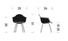 eames molded plastic armchair with 4 leg base - 8