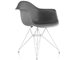 eames molded plastic armchair with wire base - 11