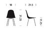 eames® molded plastic side chair with 4 leg base - 15