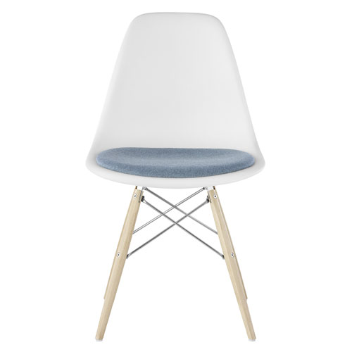 eames® dowel base side chair with seat pad  - Herman Miller