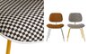 eames upholstered molded plastic dining chair metal base dcm ec-127 - 7