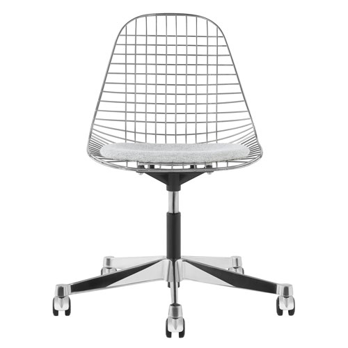eames wire side chair with task base