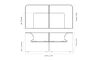 eave sofa 2 seater 34" depth - 16