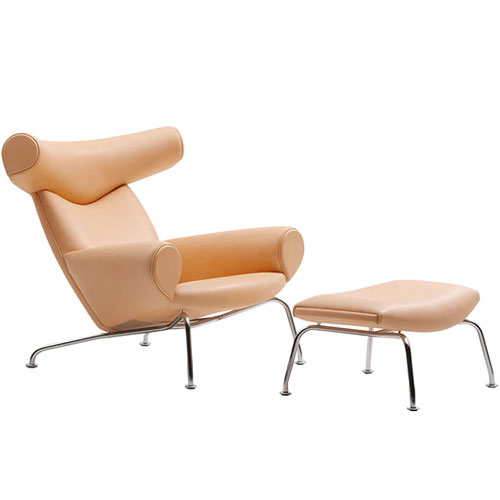 hans wegner ej100 ox chair & ottoman