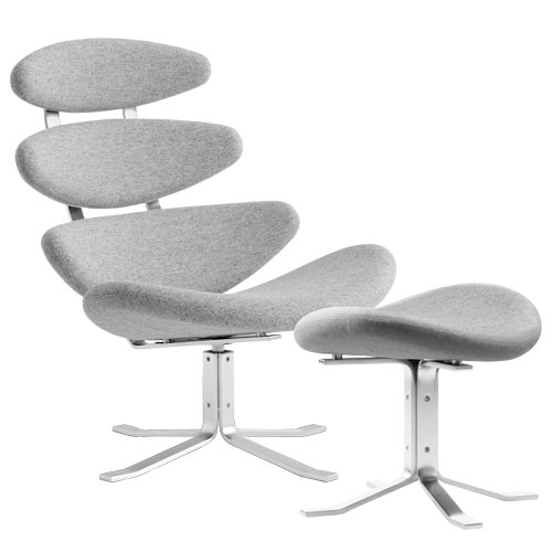 poul volther ej5 corona chair & ottoman