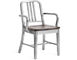 emeco navy armchair with wood seat - 3
