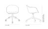 fiber armchair swivel task chair - 5