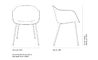 fiber armchair with tube base - 13