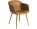 fiber armchair with wood base - 6