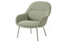 fiber lounge armchair with tube base - 3