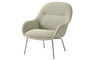 fiber lounge armchair with tube base - 1