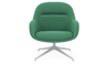 fiber lounge armchair with swivel base - 2