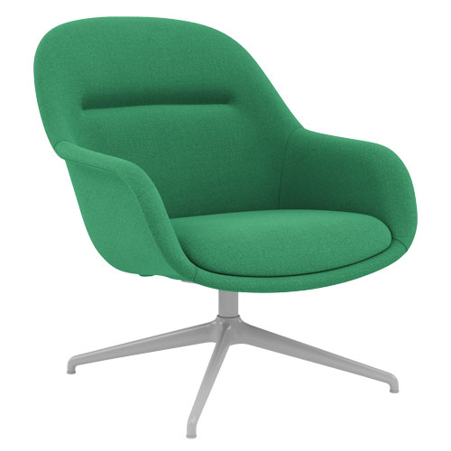 Fiber Lounge Armchair with Swivel Base