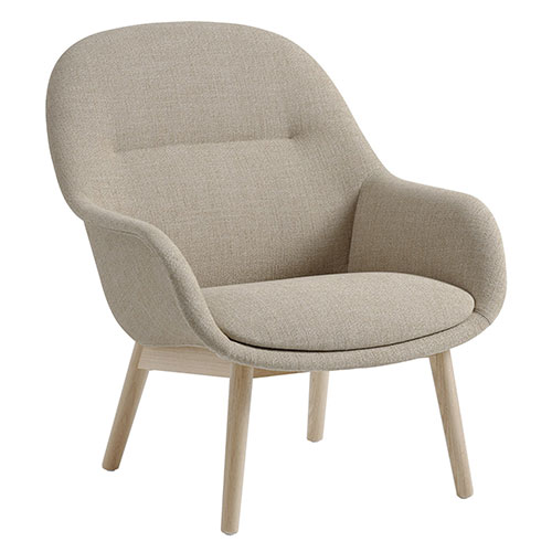 Fiber Lounge Armchair with wood base