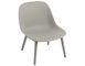 fiber lounge chair with wood base - 3