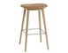 fiber stool with wood base - 5