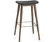 fiber stool with wood base - 8