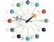 george nelson ball clock in multicolor - 1