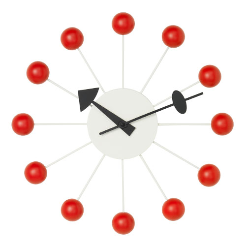 george nelson ball clock in red