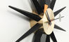 george nelson sunburst clock black/brass - 7