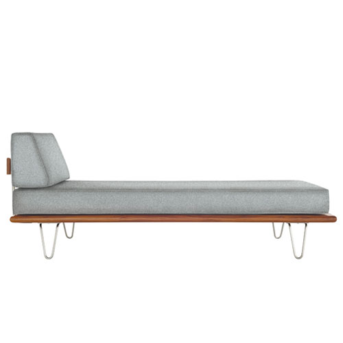 nelson daybed with end bolster & hairpin legs