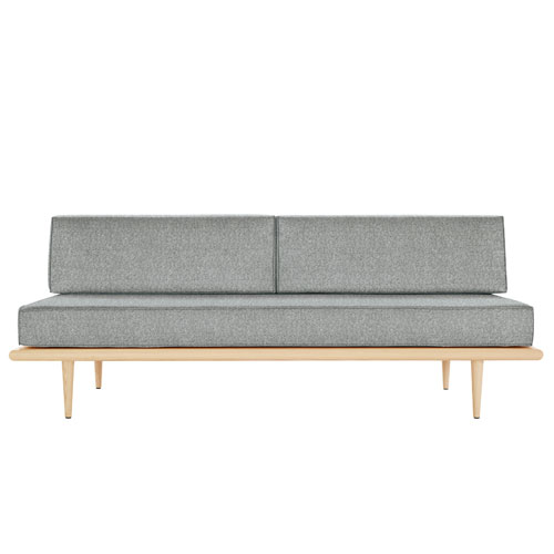 nelson daybed with two bolsters & wood taper legs