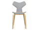 grand prix chair with wood legs and upholstered front - 1