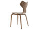 grand prix chair with wood legs and upholstered front - 4