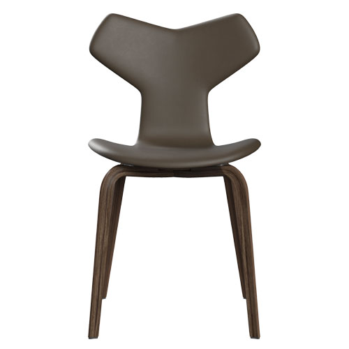 grand prix chair with wood legs and fully upholstered