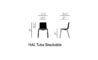 hal tube stackable side chair - 6
