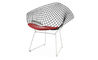 bertoia small diamond chair two tone with seat cushion - 3