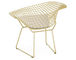 bertoia gold plated small diamond chair with seat cushion - 2